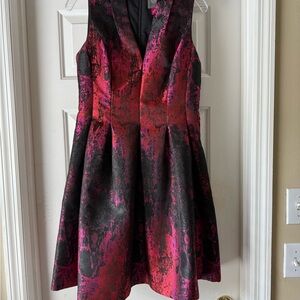 Vince Camuto Black, Pink, and Silver Mini Dress